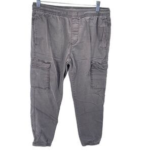 Union Bay Boys Cargo Jogger Pants Pull On Outdoor Stretch Gray Large 14/16